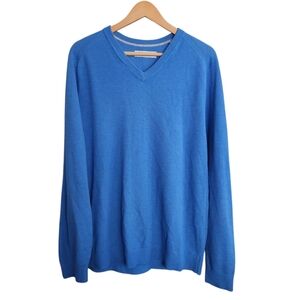 Tommy Bahama Blue IslandZone Coolside Pullover Sweater Men's L Preppy Basics